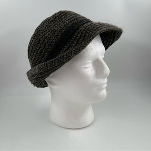 Target Women’s Grey Black Textured Fedora Hat - One Size Fits Most
